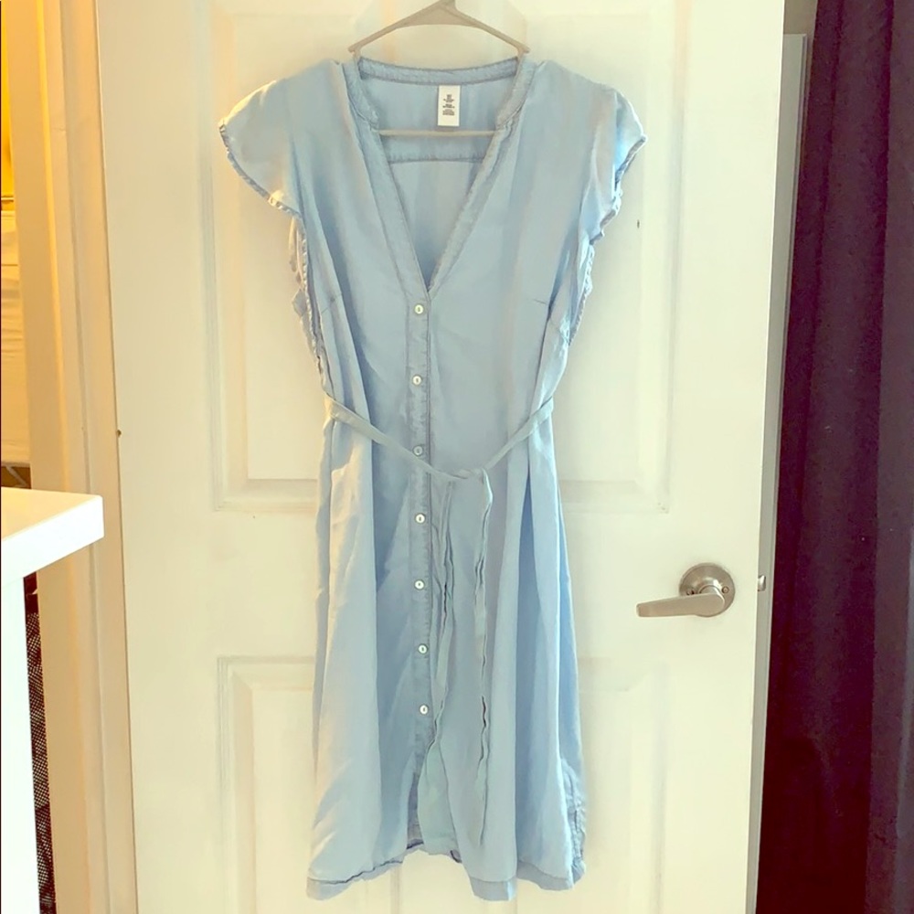 Blue maternity dress